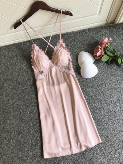 Silk Ice Silk Lace Nightdress