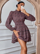 Temperament Floral Print Dress