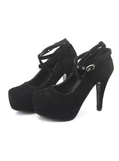 Pumps High Heels Ankle Strap Shoes Stiletto Heel 
