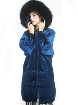 Thick Winter Down Coat Deep Blue New Jacket