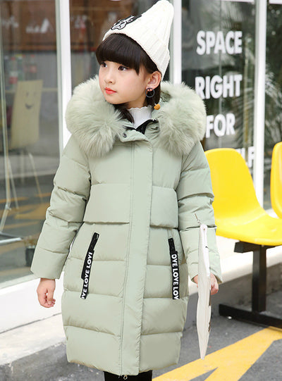 Duck Down Jacket For Girl Clothes Outerwear Fur
