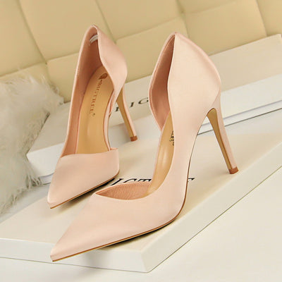 Shallow Mouth Pointed High-heeled Shoes