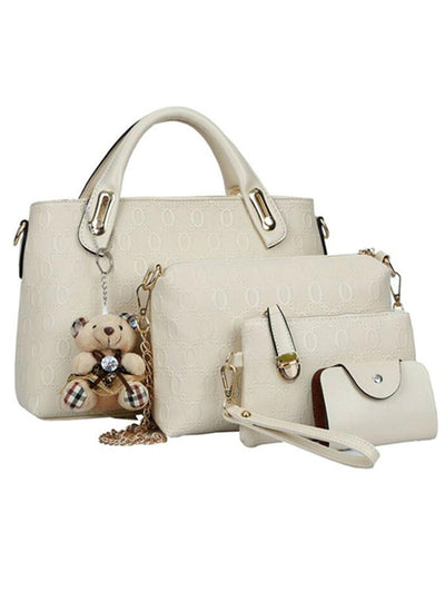 PU Leather Composite Bag Bolsa Femina 4pcs/set