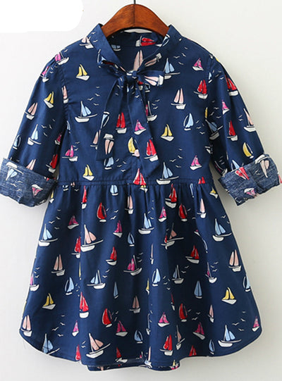 2018 Brand Printing Princess Dress Autumn Style 