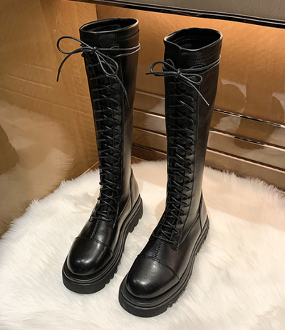 British Martin Straps High Knighthood Boots