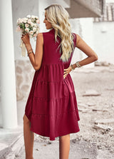 A-shaped Sleeveless Short Front and Back Dress
