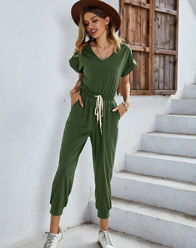 Women's Knitted Foot Pants Jumpsuit
