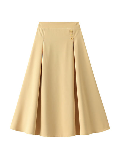 Three-button Temperament A Skirt