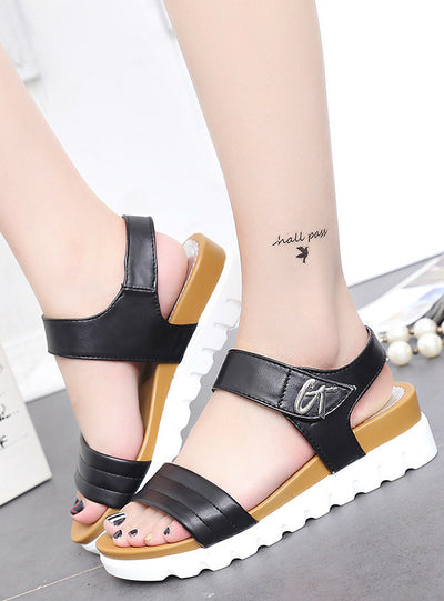 Women Aged Leather Flat Fashion Women Shoes