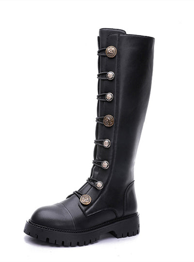 Rubber Thick-soled High-top Riding Boots