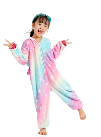 Unicorn Kigurumi Onesie Kid Pajama Animal Cartoon 