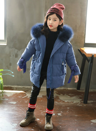 Girl Cotton-Padded Jacket Thickened Cotton Coat