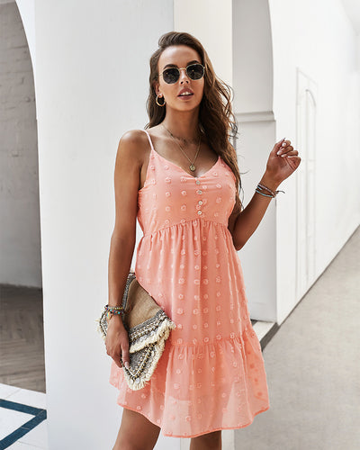 V-neck Sexy Casual Straps Dress