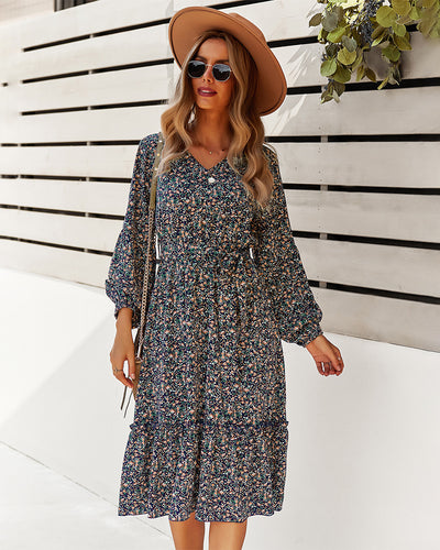 V-neck Sexy Big Swing Dress