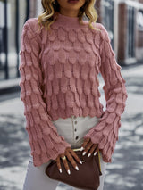 Women Horn Long Sleeve Sweater