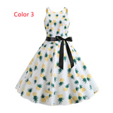 Retro Print Sleeveless Dress