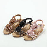Thick-soled Sponge Cake Wedge Flower Sandals