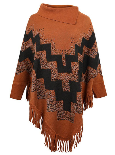 Loose Tassel Sweater Shawl Cloak