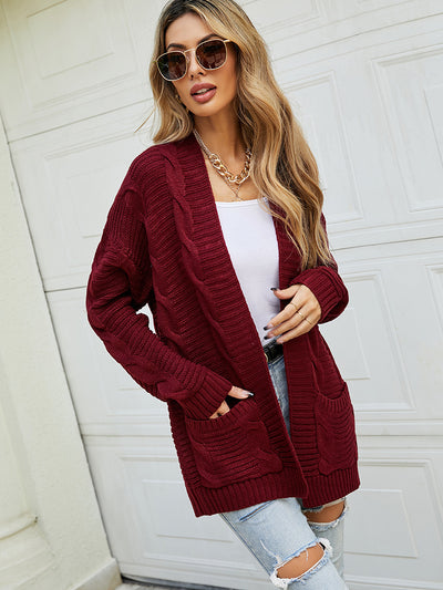 Loose Long Twist Cardigan Sweater