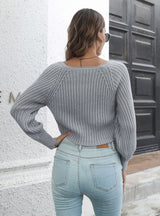 Women Loose Raglan Sleeves Sweater
