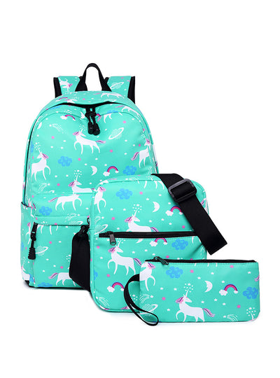 Three-piece Schoolbag Female Printed Shoulder Bag