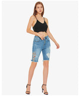 Three-dimensional Embroidered Slim Stretch Jeans