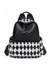 Large-capacity Contrast Rhombus Outdoor Travel Backpack