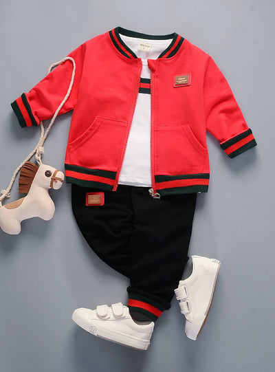 Cotton Letter Star Shirt+Pants Infantal 3Pcs Sets