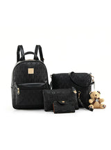 PU 4pcs/Set Large Capacity Bear Backpack Shoulder Bag