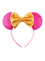 Cute mouse Ears Hair Bands Hoop rose flower Hairband 