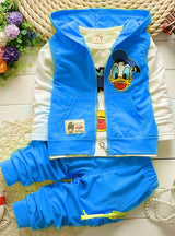 Boys 3Pcs Suits Cartoon Donald Duck Baby Kids Sets
