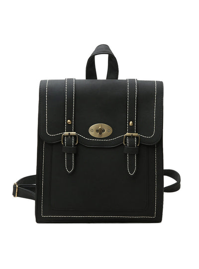 Retro Diagonal Shoulder Bag Double Buckles