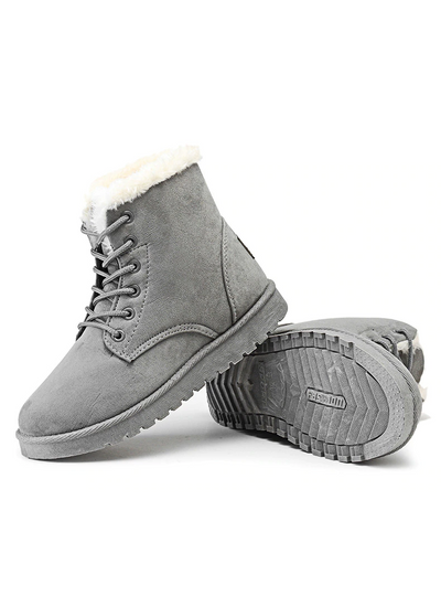 Winter Boots Suede Ankle Snow Boots Female Warm Fur