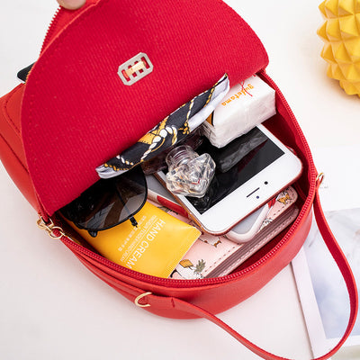 Silk Scarves Single Shoulder Pu Backpack