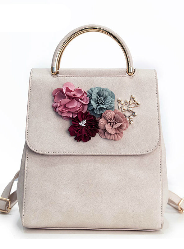 Three Dimensional Flower Shoulder Bag Women's Backpack