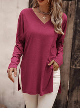 Loose Casual Knitted Long Sleeve T-shirt