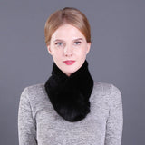 Warm Ladies Mink Fur Scarf Fox Fur Ball