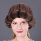 Mink Fur Ladies Keep Warm Hats