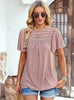 Summer Hollow Short-sleeved Round Neck Shirt