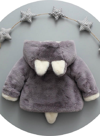 Baby Girls Winter Jackets Warm Faux Fur 