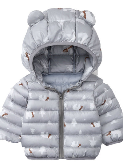 Baby Girls Hooded Down Jackets For Kids Coats