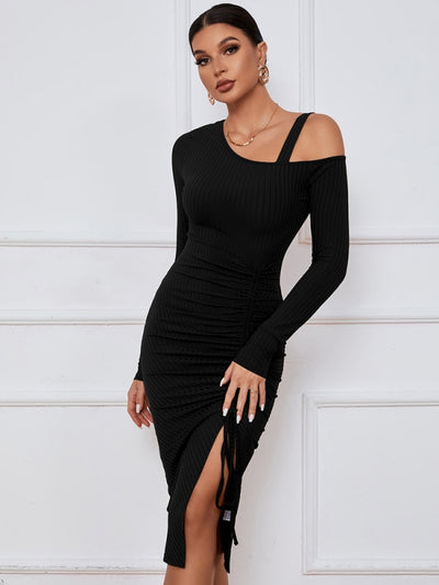 Split Long Sleeve Sexy Dress