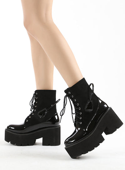 Women's Front lace-up Splicing Sexy Boots