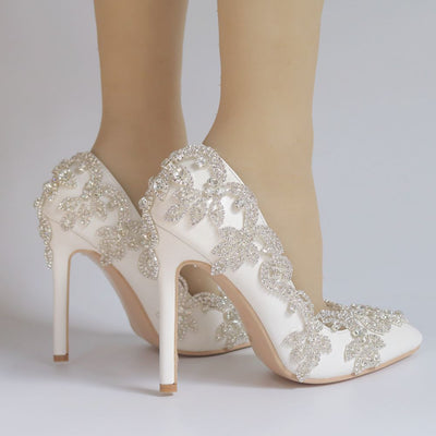 11cm Pointed Rhinestone High-heeled Shoes