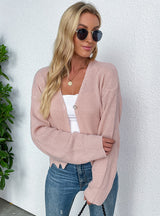 Long-sleeved Knitted Sweater Coat