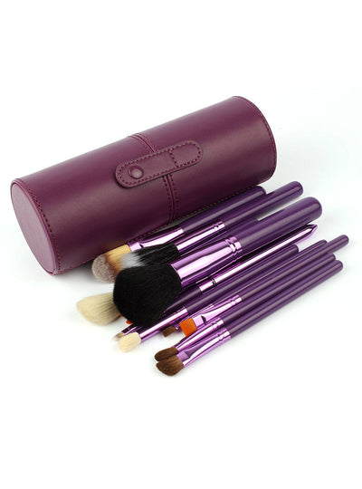 Makeup Brush Set 12Pcs Kit Leather Cup Holder