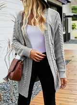 Solid Color Hemp Shirt Retro Sweater