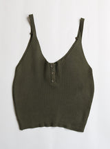 Umbilical Solid Color Sling Knitted Vest