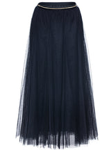 A-Shaped Gauze Skirt Tea-Length Dress