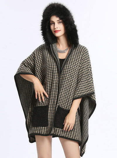 Thousands Birds Caps Knitted Cardigan Woolen Coat